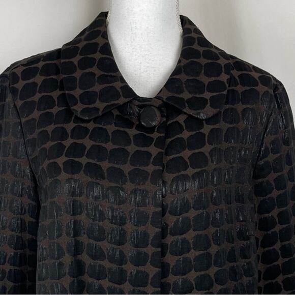 Christopher & Banks Black Brown Polka Dot Metallic Party Jacket NWOT Size L - Picture 3 of 12